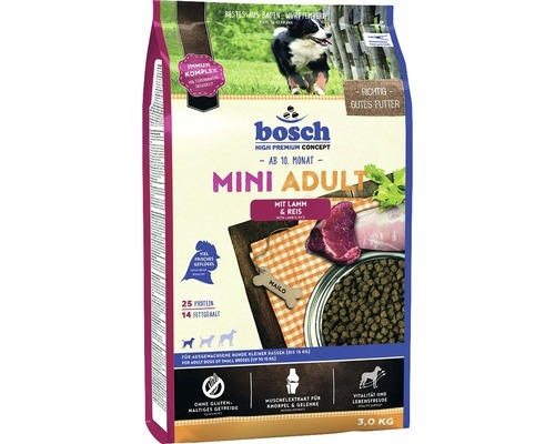 Hundefutter trocken bosch Mini Adult Lamm & Reis 3 kg