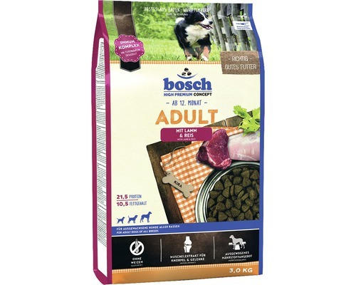 Hundefutter trocken bosch Adult Lamm & Reis 3 kg