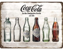 Blechschild Coca-Cola Timeline 30x40 cm