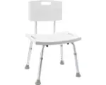 Hornbach Badstuhl Ridder höhenverstellbar mit Rückenlehne A00602101 weiß