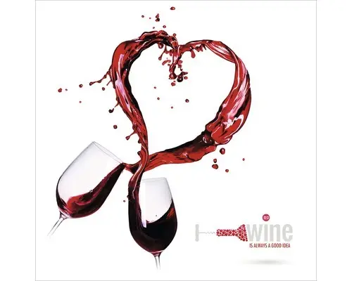 Glasbild Red Line 30x30 cm