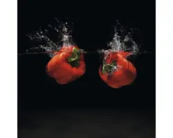 Glasbild Modern Vegetable II 20x20 cm