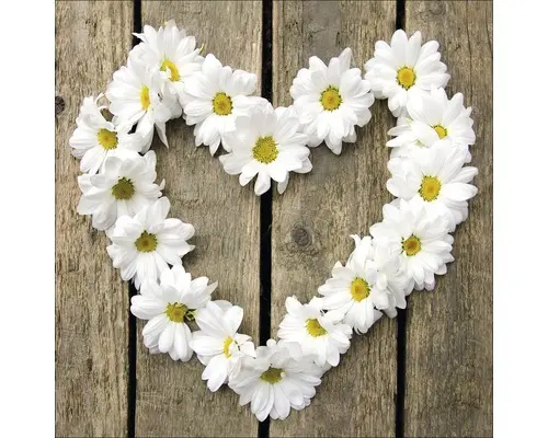 Glasbild Flower Heart I 50x50 cm