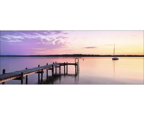 Glasbild Way To Lake 50x125 cm