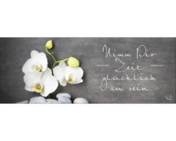 Glasbild Wellness Slogan I 50x125 cm