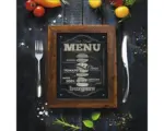 Hornbach Glasbild Menu 30x30 cm