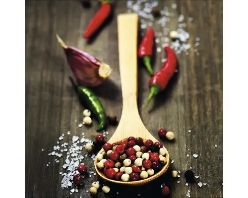 Glasbild Herbage Corners I 20x20 cm