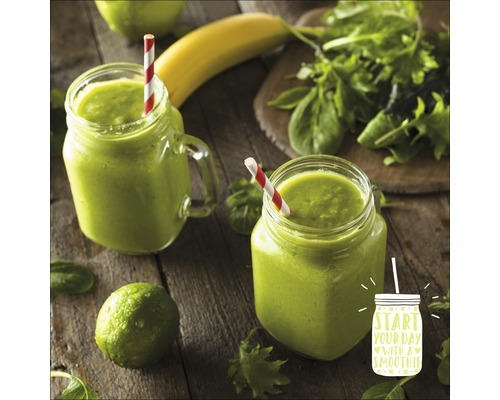 Glasbild Green Smoothie 50x50 cm