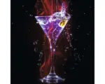 Hornbach Glasbild Cocktail On Black I 30x30 cm