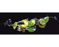 Glasbild Lime & Lemon 50x125 cm