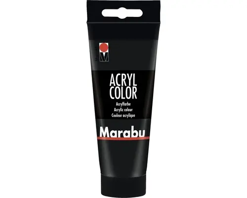 Marabu Künstler- Acrylfarbe Acryl Color 073 schwarz 100 ml