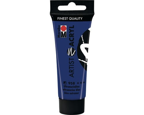 Marabu Künstler- Acrylfarbe Artist Acryl 958 ultramarinblau 22 ml