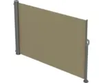 Hornbach Seitenmarkise ausziehbar 1,6x3 Stoff Uni beige Gestell RAL 9006 weißaluminium mit abnehmbarem Pfosten