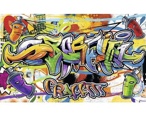 Fototapete Vlies 1400 VEXXXL Graffiti bunt 4-tlg.416 x 254 cm