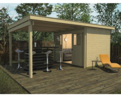 Gartenhaus weka Lounge-Haus 2 300 cm Lounge mit Fußboden 594 x 295 cm natur