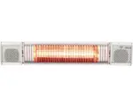 Hornbach Terrassenstrahler Eurom Heat&Beat weiß 2000 Watt inkl. Fernbedienung