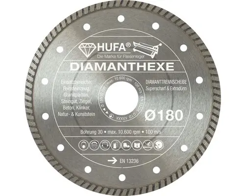 Diamanttrennscheibe Hufa Ø 180 x 30/25,4 mm