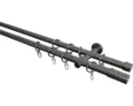 Hornbach Vorhangstangen Set 2-läufig edelstahl-optik 160 cm Ø 20 mm