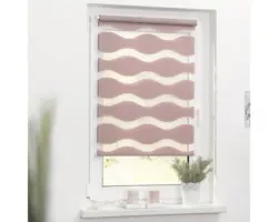 Lichtblick Doppelrollo ohne Bohren Welle altrosa 110x150 cm inkl. Klemmträger