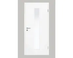 Zimmertür Pertura Perla Weißlack inkl. Lichtausschnitt (ohne Glas) 75x203 cm rechts