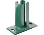 Hornbach Pfostenträger ALBERTS für Eckpfosten für Doppelstabmatten zum Aufschrauben, Platte 150 x 80 mm, für Pfosten 60 x 60 mm grün