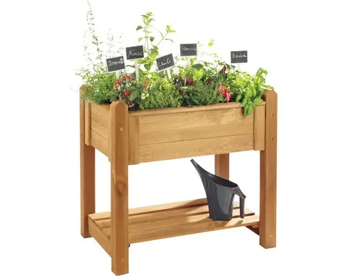 Hochbeet auf Stelzen Basic 90x60x85 cm honig