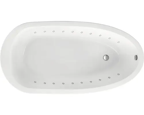 Freistehender Whirlpool Ottofond Cornwall 185x94,5 cm System Komfort - Lightsystem weiß