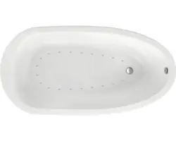 Freistehender Whirlpool Ottofond Cornwall 185x94,5 cm System Komfort - Silentsystem weiß