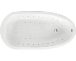 Freistehender Whirlpool Ottofond Cornwall 185x94,5 cm System Komfort - Lightsystem und Silentsystem weiß