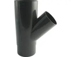 Marley Rohrabzweig Kunststoff rund 45 Grad Anthrazitgrau RAL 7016 NW 105/75 mm