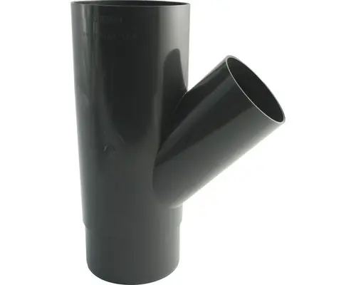 Marley Rohrabzweig Kunststoff rund 45 Grad Anthrazitgrau RAL 7016 NW 105/75 mm