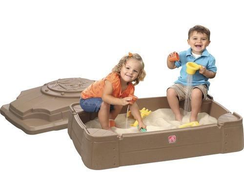 Sandkasten Step2 Play & Store Kunststoff 107x71x28 cm braun