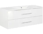 Hornbach Waschbeckenunterschrank Fackelmann B.clever 120 51x120x46 cm weiß