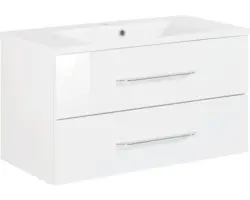 Waschbeckenunterschrank Fackelmann B.clever 90 51x90x46 cm weiß