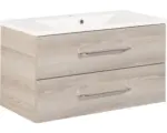 Hornbach Badmöbel-Set Fackelmann B.clever 90 51x90x46 cm alaska esche