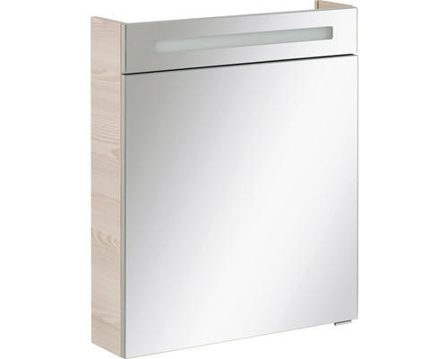 LED-Spiegelschrank Fackelmann B.clever 1-türig 60x71x16 cm beige