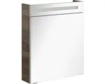 Hornbach LED-Spiegelschrank Fackelmann B.clever 1-türig 60x71x16 cm braun