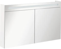 LED-Spiegelschrank Fackelmann B.clever 2-türig 120x71x16 cm weiß