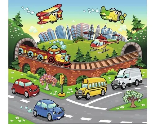 Fototapete Vlies 16082 Kids Travel 5-tlg. 250 x 180 cm