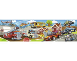 Fototapete Vlies 17002 Panorama Kids Cars Panorama 2-tlg. 350 x 100 cm