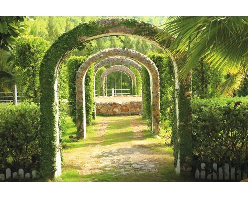 Fototapete Vlies 18021 Pergola Garden 7-tlg. 350 x 260 cm