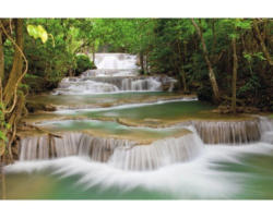 Fototapete Papier 97018 Deep Forest Waterfall 2-tlg. 350 x 260 cm