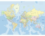 Hornbach Fototapete Papier 97072 World map 7-tlg. 350 x 260 cm