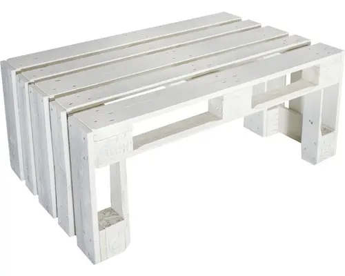 Palettentisch Fichte 124x80x52 cm creme