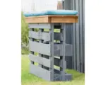 Hornbach Palettenbarbank Holz 2-Sitzer grau