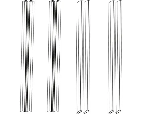 Dichtleisten Set form&style HB16008 für Duschkabinen 5 mm