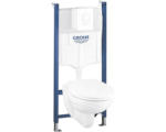 Hornbach Wand-WC-Set Grohe Quickfix Solido Compact mit WC-Sitz weiß glänzend und Vorwandelement 39117000