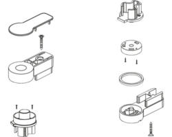 Hebesenk Scharnier form&style HB16067 für Duschkabinen