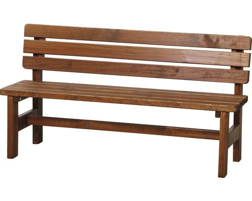 Gartenbank Tessin 150x41x80 cm 2-Sitzer Holz braun