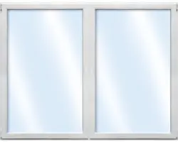 Kunststofffenster 2.Flg. ARON Basic weiß 1350x550 mm
